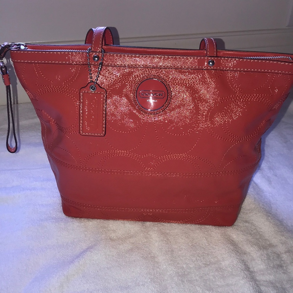 Patent Leather Coach Bag